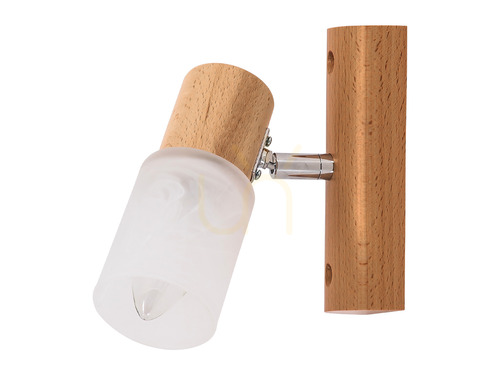 Kontrollera Kira vägglampa i trä 1xE14 40 W bok/vit 16 cm