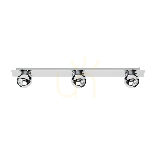 Kontrollera Sergio 3xGU10 LED-ljusslinga, 5 W, krom, 85,5 cm