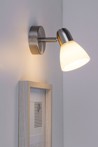 Alga vägglampa 1xE14 Max. 40 W, satinvit, 16,5 cm small 3