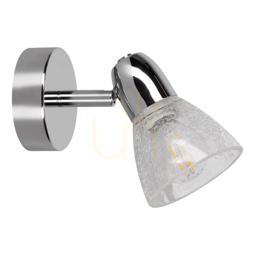 Kontrollera Alga vägglampa, 1xE14, Max. 40 W, krom/klar, 16,5 cm
