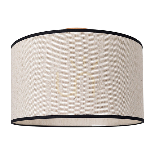 Kontrollera Taklampa Negrette, 1xE27, Max. 60 W, oljad ek/beige-svart, Ø 35 cm