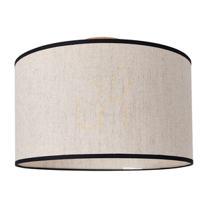 Taklampa Negrette, 1xE27, Max. 60 W, oljad ek/beige-svart, Ø 35 cm small 0