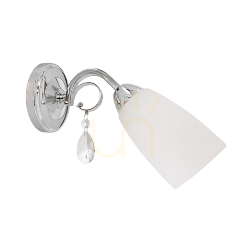Kontrollera Gero vägglampa 1xE14 Max. 40 W krom/vit 25 cm