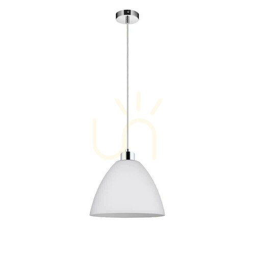 Kontrollera Globe taklampa, 1xE27, Max. 60 W, krom/vit, Ø 27 cm