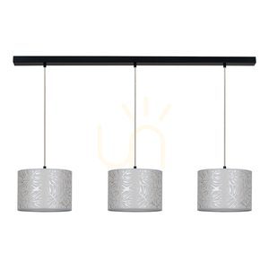 Hierro taklampa, 3xE27, Max. 40 W, svart/klar/beige small 0