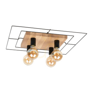 Chester taklampa, 4xE27, Max. 60 W, oljad ek/svart, 58 cm small 0