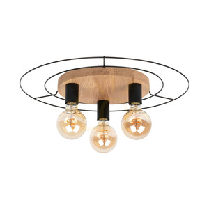 Chester taklampa, 3xE27, Max. 60 W, oljad ek/svart, Ø 54 cm small 0