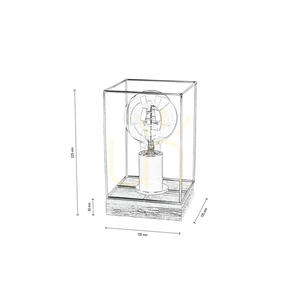 Gretter bordslampa, 1xE27, Max. 25 W, oljad ek/svart, 13,5 cm small 1