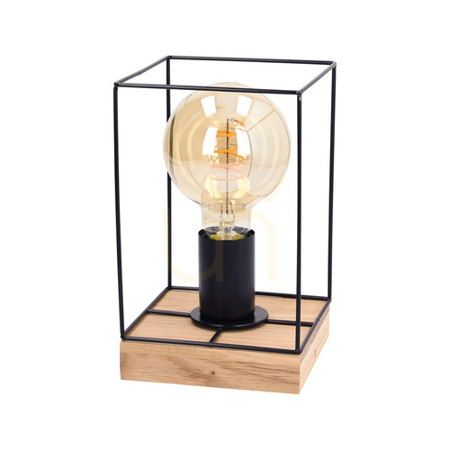 Kontrollera Gretter bordslampa, 1xE27, Max. 25 W, oljad ek/svart, 13,5 cm