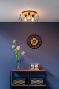 Chester taklampa, 3xE27, Max. 60 W, oljad bok/svart, Ø 50 cm small 2
