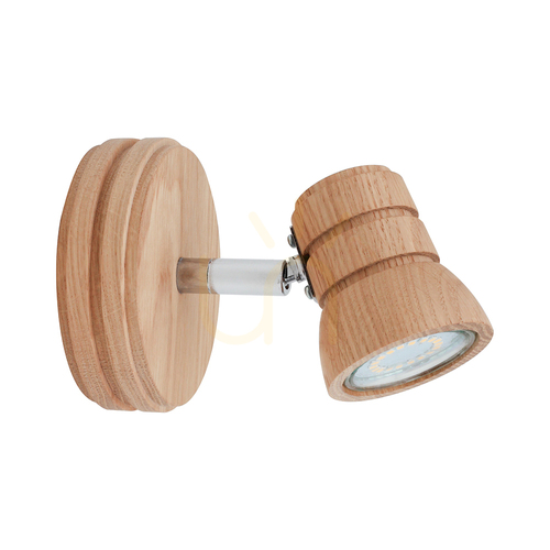 Kontrollera Tessa vägglampa, 1xGU10 LED, 4,5 W, oljad ek