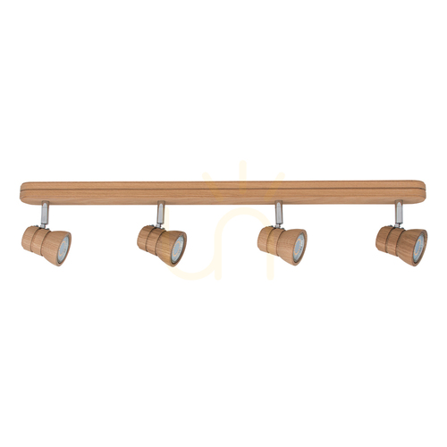 Kontrollera Tessa 4xGU10 LED-taklampa, 4,5 W, oljad ek, 69 cm