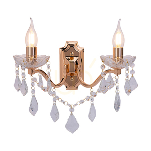 Odessa vägglampa 2xE14 Max. 40 W, guld/klar, 37 cm small 1