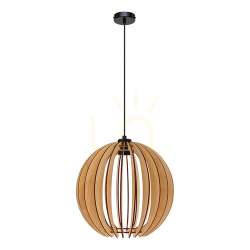Kontrollera Shiro taklampa 1xE27 Max. 15 W Svart/Svart/Björk Ø 50 cm
