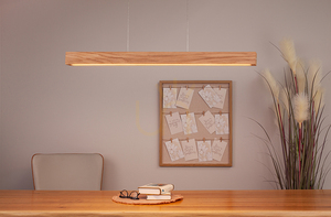 Valjevo taklampa, inklusive 1 st 28 W LED-lampa, svart/oljad ek/beröringsdimmer, 90 cm small 3