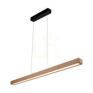 Valjevo U&amp;D taklampa, inklusive 2 st. 60 W LED-lampor, svart/oljad ek, beröringsdimmer, 115 cm small 1