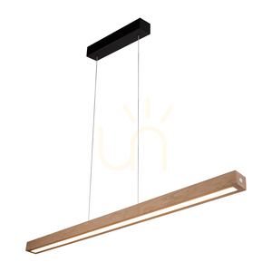 Valjevo U&amp;D taklampa, inklusive 1 st 36 W LED-lampa, svart/oljad ek, beröringsdimmer, 115 cm small 1