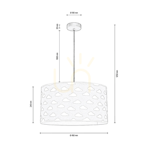 Fiete taklampa, 1xE27, Max. 60 W, gråbetsad furu/krom/klar/gråvit, Ø 45 cm small 2