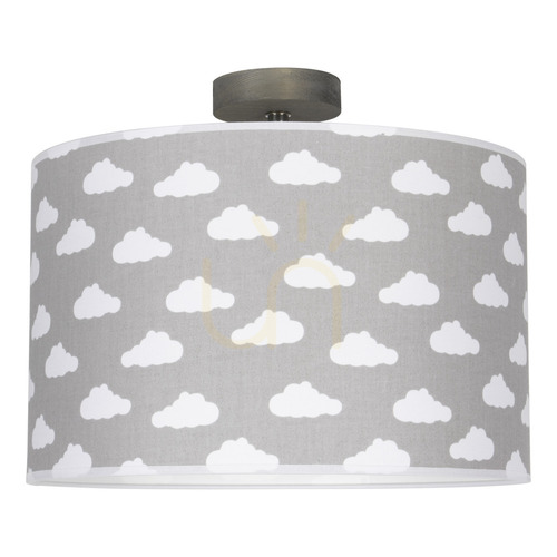 Kontrollera Fiete taklampa, 1xE27, Max. 60 W, betsad furu, grå/krom/gråvit, Ø 38 cm