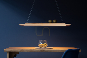 Tablero 2xLED taklampa, 42 W, svart/oljad ek, 120 cm small 2