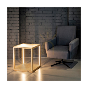 Tavoli Glass 1xLED sidobord, 27 W, oljad ek/frostat glas/beröringsdimmer, 45,5 cm small 1