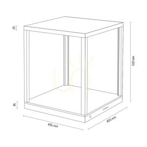 Tavoli Glass 1xLED sidobord, 27 W, oljad ek/frostat glas/beröringsdimmer, 45,5 cm small 2