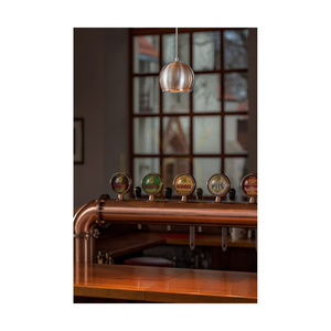 Ball Wood taklampa, inklusive 1 st 5 W GU10 LED-lampa, oljad ek/satin, Ø 12 cm small 1
