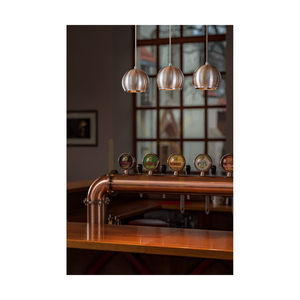 Ball Wood taklampa, inklusive 3 st. 5 W GU10-LED-lampor, oljad ek/satin, 52 cm small 1