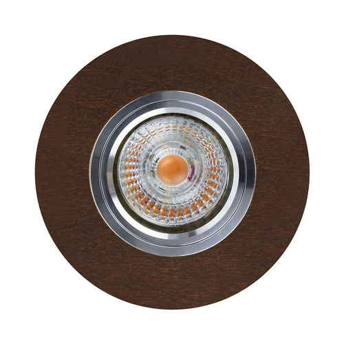 Kontrollera Vitar Wood rund taklampa, inklusive 1 st LED GU10 6 W, valnöt, Ø 10 cm