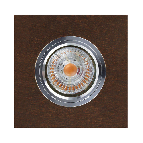 Kontrollera Vitar Wood fyrkantig taklampa, inklusive 1 st 6 W GU10 LED-lampa, valnöt, 9,5 cm