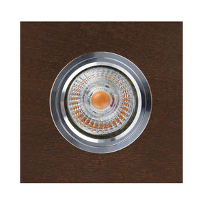 Vitar Wood fyrkantig taklampa, inklusive 1 st 6 W GU10 LED-lampa, valnöt, 9,5 cm small 0