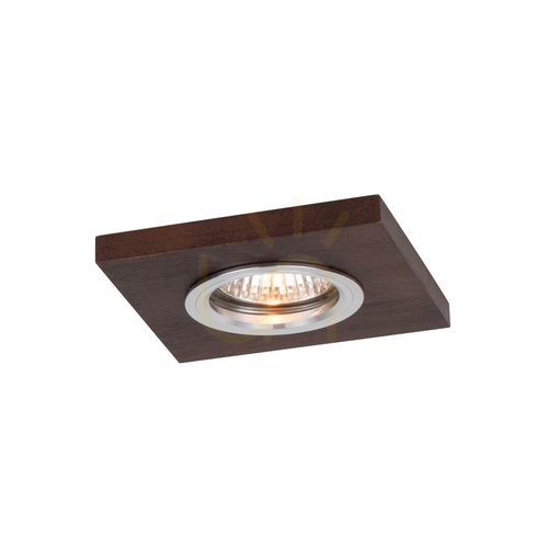 Kontrollera Spot Light Vitar Wood 2515176 GU10 infälld takspot, valnötsfärgad/krom, 9,5 cm