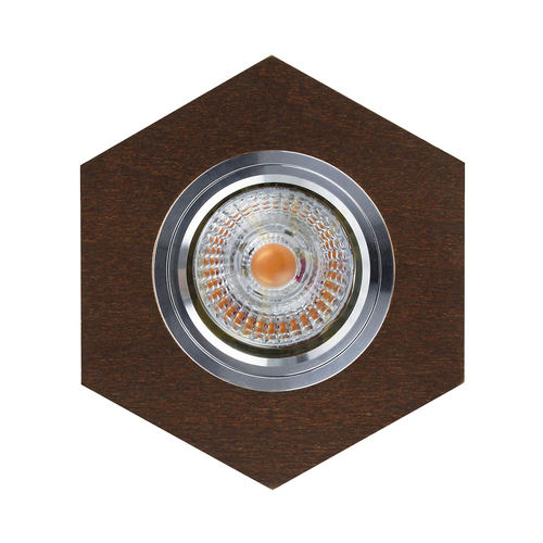 Kontrollera Vitar takspotlight i trä, inklusive 1 st LED GU10 6 W, valnöt/krom, 11 cm