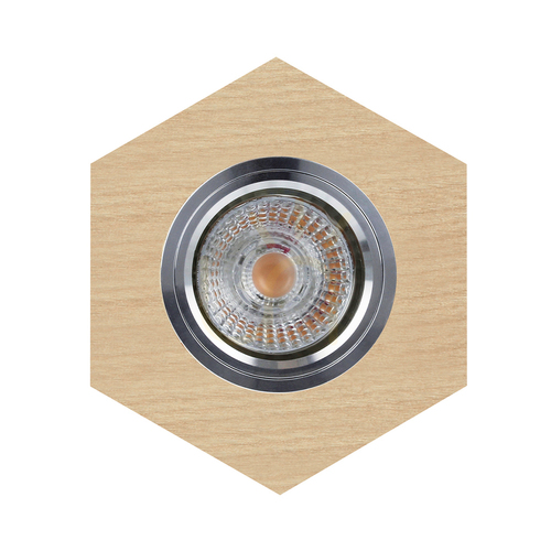 Kontrollera Vitar taklampa i trä, inklusive 1 st 6 W GU10-LED, björk/krom, 11 cm
