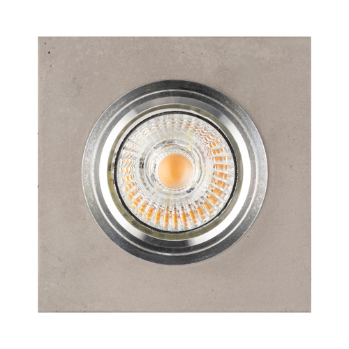 Kontrollera Vitar Square taklampa, inklusive 1 st 6 W GU10 LED-lampa, grå/krom, 9,5 cm