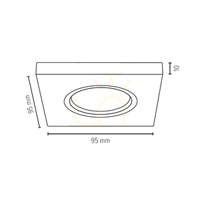Spot Light VITAR CONCRETE 2515137 fyrkantig takspot, vit, GU10, 9,5 × 9,5 cm small 3