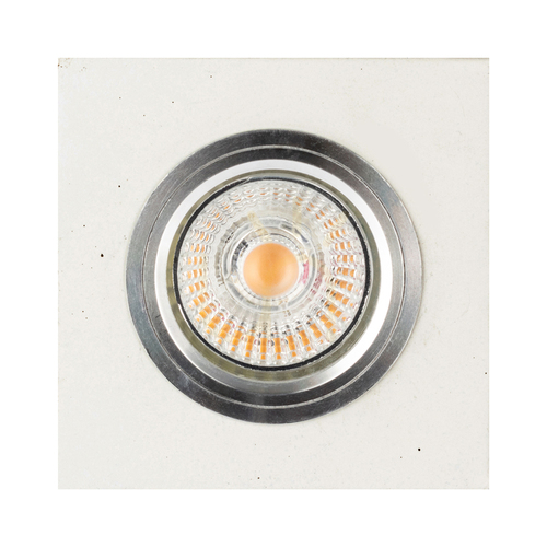 Kontrollera Vitar Square taklampa, inklusive 1 st 6 W GU10 LED-lampa, vit/krom, 9,5 cm