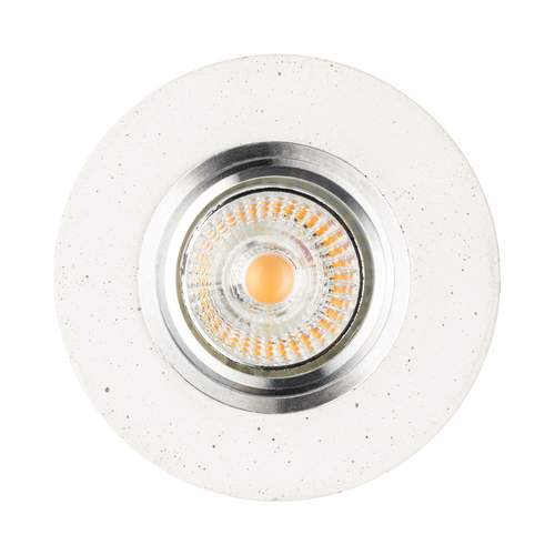 Kontrollera Vitar rund taklampa, inklusive 1 st 6 W GU10 LED-lampa, vit/krom, Ø10 cm