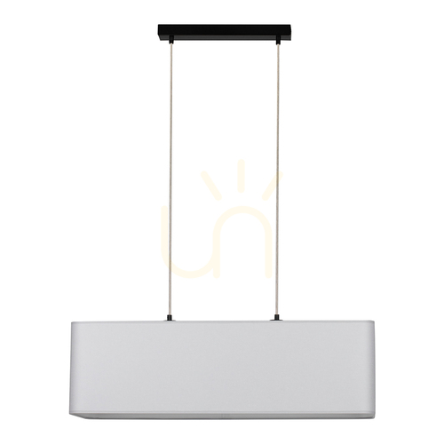 Kontrollera Cassida taklampa 2xE27 40 W svart/transparent PVC/grå 80 cm