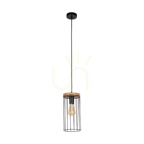 Kontrollera Tonsa taklampa 1xE27 max. 60 W, oljad ek/svart PVC/svart, Ø 15 cm