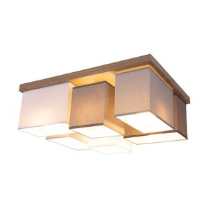 Taklampa Vineda, 6xE27, Max. 25 W, oljad ek/vit/grå/brun, 55 cm small 1