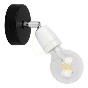 Corfu vägglampa 1xE27 max. 25 W svart/vit 13 cm small 0