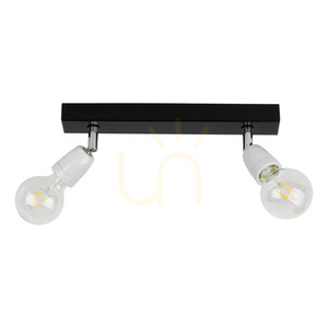 Taklampa Corfu, 2xE27, Max. 25 W, svart/vit, 37 cm small 0