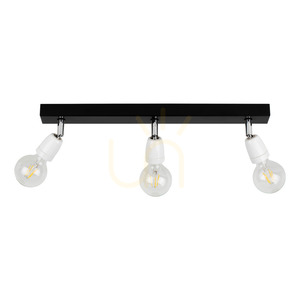 Taklampa Corfu, 3xE27, Max. 25 W, svart/vit, 57 cm small 0