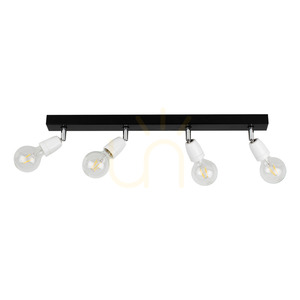 Taklampa Corfu, 4xE27, Max. 25 W, svart/vit, 68 cm small 0