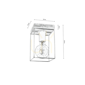 Taklampa Moroni, 1xE27, Max. 60 W, oljad ek/svart, 13,5 cm small 1