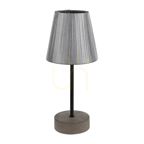 Kontrollera Mila bordslampa, 1xE14 max. 25 W betonggrå/svart/svart PVC/grå Ø 14 cm