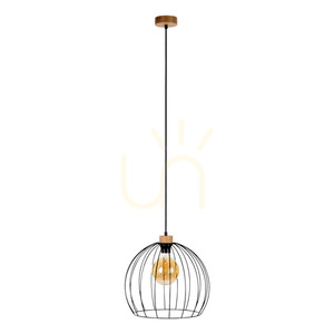 Dakar taklampa 1xE27 Max. 60 W, oljad ek/svart PVC/svart, Ø 37 cm small 0