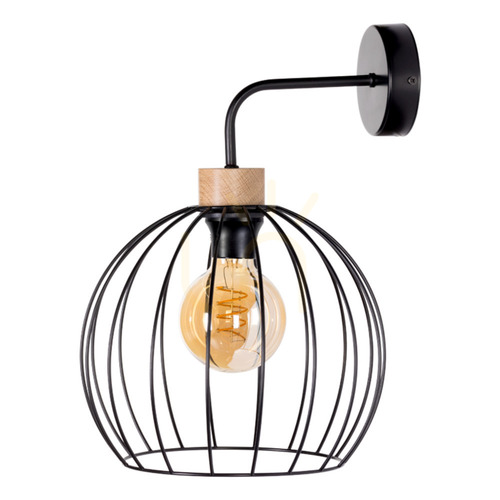 Kontrollera Dakar vägglampa 1xE27 Max. 25 W Svart/oljad ek/svart 28 cm