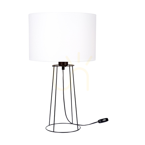 Kontrollera Star bordslampa, 1xE27, 25 W, svart/svart/vit, Ø30 cm